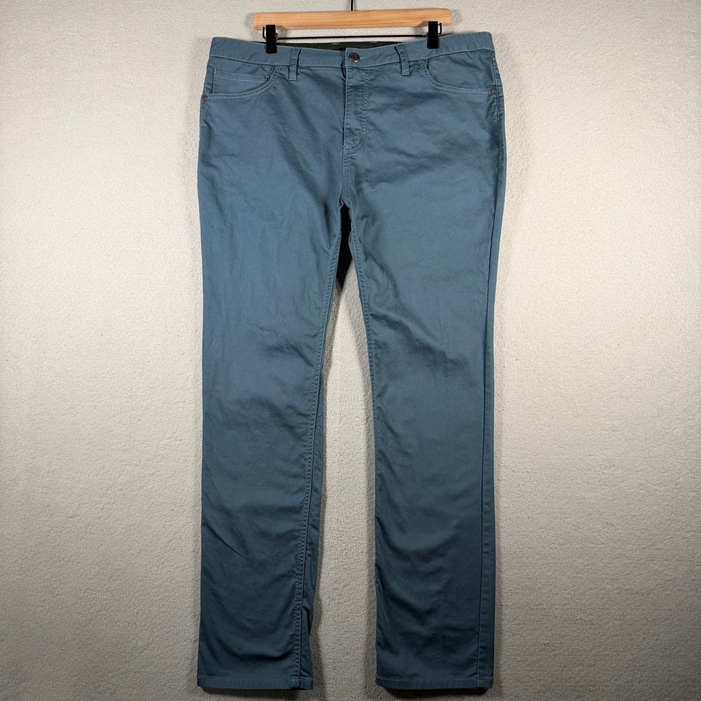 Fox Racing Mens 38x32 Slate Blue Stretch Twill Straight Leg Pants 11694